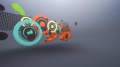 多彩复古音乐片头Logo动画视频的预览图
